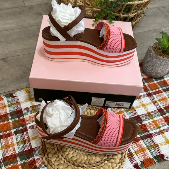 New Kate Spade Women’s Vintage Style High Rise Wedges Size 9 with Box - Picture 10 of 16